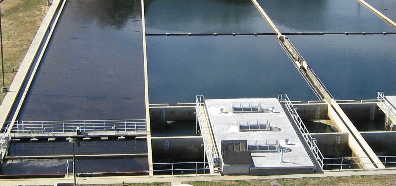 Water treatment plant basins served by a DFA Telemetry/SCADA system
